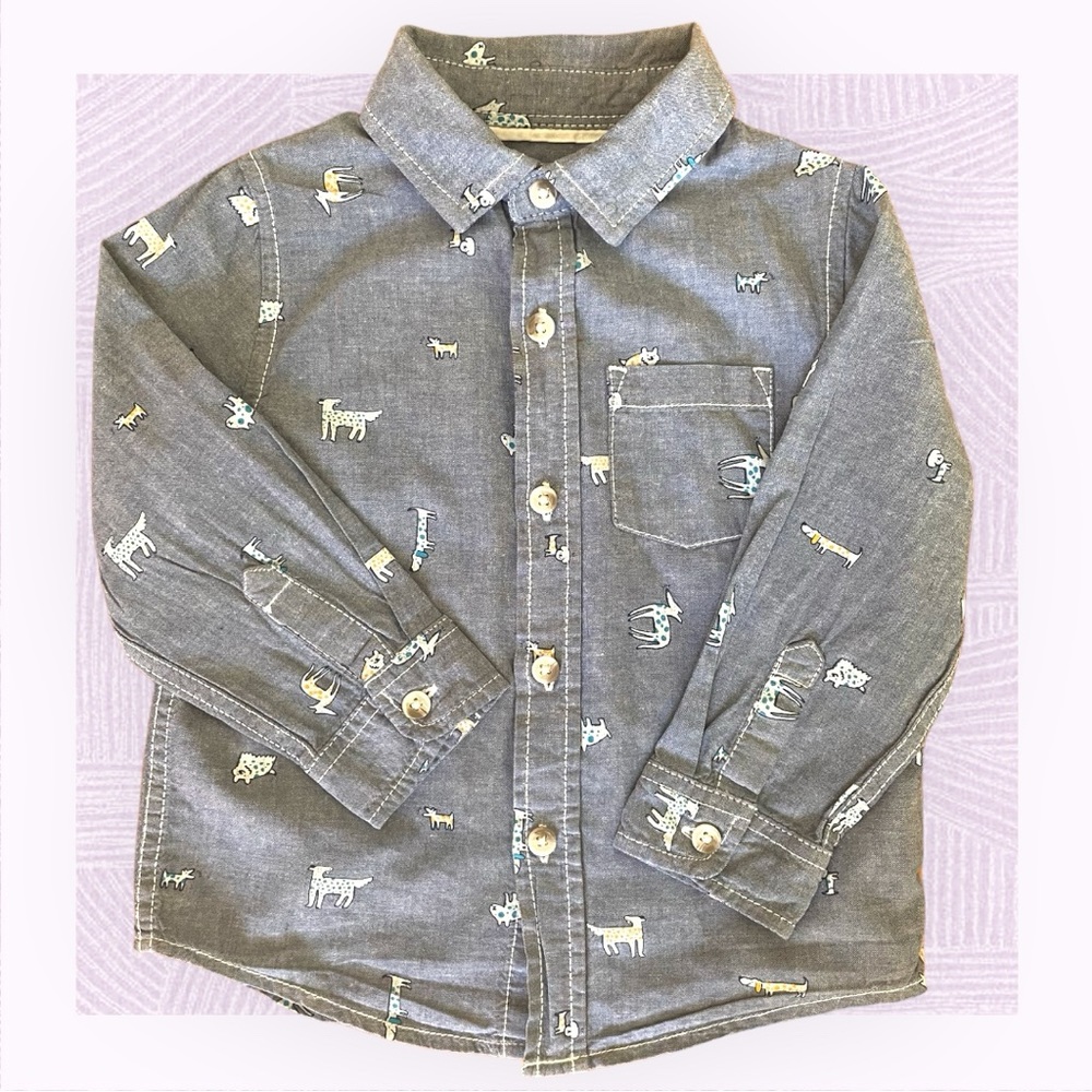 Adorable toddler button down shirt ** MINT CONDITION * size 2T